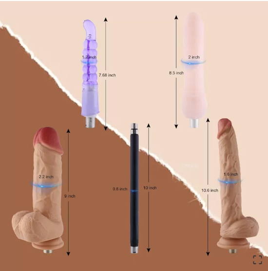 Thrusting Automatic Sex Machine with 4 Dildos + 1 adaptor  Own Pleasures