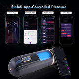 APP Controlled Male Masturbator Cup with 8 Thrusting and Rotating Modes, 2 Colors