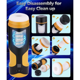 APP Controlled Male Masturbator Cup with 8 Thrusting and Rotating Modes, 2 Colors