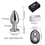 Stainless Steel Anal Vibrators with Remote Control - Own Pleasures