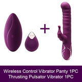 PREMIUM 10 Speed Remote Control Wearable Purple vagina vibrating balls - Own Pleasures