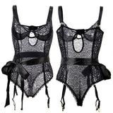 Lace Bodysuit | Peacock Pattern With Belt Black Garter Jumpsuit - Own Pleasures