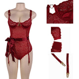 Lace Bodysuit | Peacock Pattern With Belt Black Garter Jumpsuit - Own Pleasures