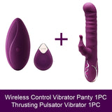 PREMIUM 10 Speed Remote Control Wearable Purple vagina vibrating balls - Own Pleasures
