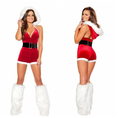 Sexy Santa | Christmas Cosplay Slim Fit Jumpsuit with Leg warmers / One Size By OwnPleasures.com Sexy Santa | Christmas Cosplay Slim Fit Jumpsuit with Leg warmers / One Size By OwnPleasures.com
