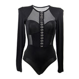 Up to XXXL Sexy V Neck Transparent Bodysuit - Own Pleasures