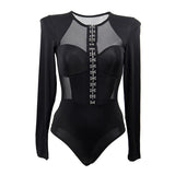 Up to XXXL Sexy V Neck Transparent Bodysuit - Own Pleasures