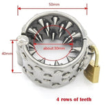 Stainless Steel Chastity Cage and Cock Ring, 3 Types - Own Pleasures