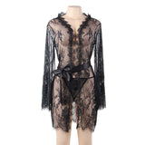 Up to 5XL Lace Kimono Dressing_Gown_Robes - Own Pleasures