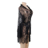Up to 5XL Lace Kimono Dressing_Gown_Robes - Own Pleasures