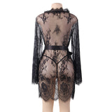 Up to 5XL Lace Kimono Dressing_Gown_Robes - Own Pleasures