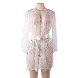 Up to 5XL Lace Kimono Dressing_Gown_Robes - Own Pleasures
