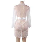 Up to 5XL Lace Kimono Dressing_Gown_Robes - Own Pleasures