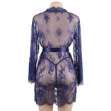 Up to 5XL Lace Kimono Dressing_Gown_Robes - Own Pleasures