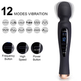 USB Powerful 12 Modes Silicone Magic Wand - Own Pleasures
