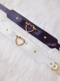 Double Layered Leather Handmade Heart Collar - Own Pleasures