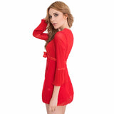 Up to XXXL Sexy Lingerie Divine Soft Nightgown Top +G string+Coat - Own Pleasures