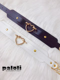 Double Layered Leather Handmade Heart Collar - Own Pleasures