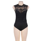 Lace High Neck Cut Out Back Fitted Bodycon Jumpsuit - Own Pleasures