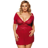 Up to 5XL Sexy Lingerie Lace Deep V Sleepwear - Own Pleasures