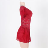 Up to 5XL Sexy Lingerie Lace Deep V Sleepwear - Own Pleasures