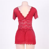 Up to 5XL Sexy Lingerie Lace Deep V Sleepwear - Own Pleasures