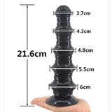 Pagoda Anal Plug with Suction Cup, 3 Colors - Own Pleasures