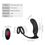 Anal Plug Vibrator with Cock Ring - Own Pleasures