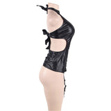 Sexy Hollow Faux Leather Lingerie, M-5XL - Own Pleasures