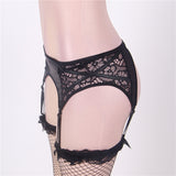 Up to 6XL Suspenders Sexy Faux Leather Garter Belt Panties - Own Pleasures