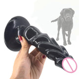 Animal Strong Ribbed Dog Dildo, 3 Colors - Own Pleasures