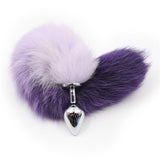 Purple and Pink Fox Tail Anal Plug, 3 Sizes - Own Pleasures