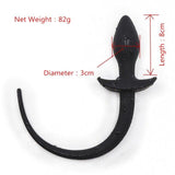 Black Butt Plug with Pet Tail - Own Pleasures