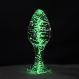 Luminous Glass Butt Plug Dilators, 3 Sizes - Own Pleasures