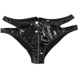 Latex Low-waisted Zipper Briefs - Own Pleasures