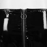 Latex Low-waisted Zipper Briefs - Own Pleasures