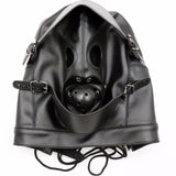 Bondage Hood Headgear Mouth Gag - Own Pleasures