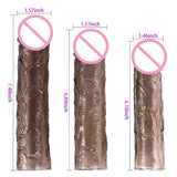 3PC Reusable Textured Penis Sleeve Extender | Penis Sheath - Own Pleasures