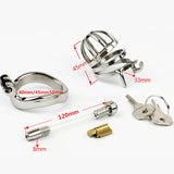 Stainless Steel Chastity Cage and Ring - Own Pleasures