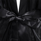 Up to XL Satin Lace Black Kimono | Sleepwear Robe - Own Pleasures