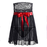 Up to 6XL Sexy Babydoll with Bow Erotic Lingerie - Own Pleasures