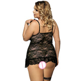 Up to 6XL Sexy Lingerie Mesh Fly-Away Lace Robe Erotic Dress - Own Pleasures