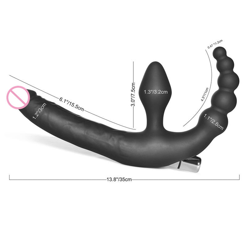 Double Ended Strapless Strap On Vibrator Own Pleasures Double Ended Strapless Strap On Vibrator Own Pleasures