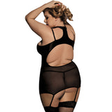 Gartered Lingerie Lace Transparent Black Lingerie - Own Pleasures