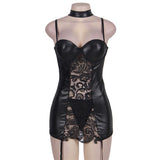 Gartered Lingerie Lace Transparent Black Lingerie - Own Pleasures