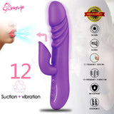 12 Speed G spot Vibrator and Clit Sucker -Licking Tongue Realistic Sensation- Own Pleasures