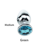 Stainless Steel Crystal Anal Plugs, 3 Sizes - Own Pleasures