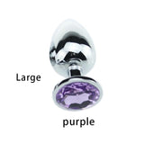 Stainless Steel Crystal Anal Plugs, 3 Sizes - Own Pleasures