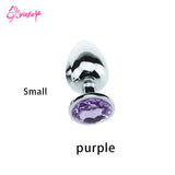 Stainless Steel Crystal Anal Plugs, 3 Sizes - Own Pleasures