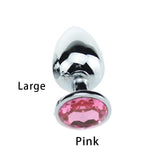 Stainless Steel Crystal Anal Plugs, 3 Sizes - Own Pleasures